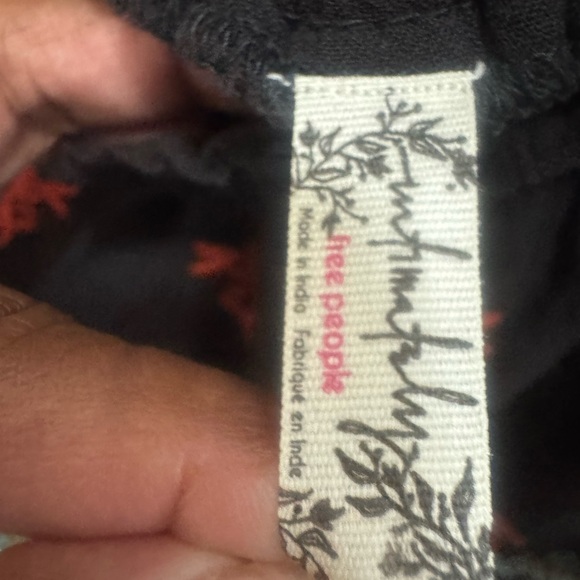 Free People Embroidered Black Mini Skirt - Picture 2 of 5